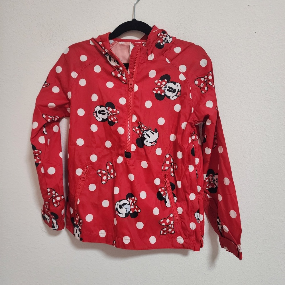 DISNEY Store Minnie Mouse‎ LightWeight Jacket Red Size 5/6